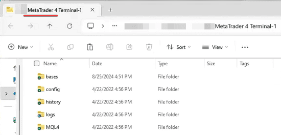 MT4 data folder