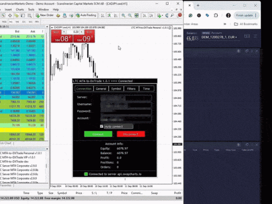 Real time trade sync demo